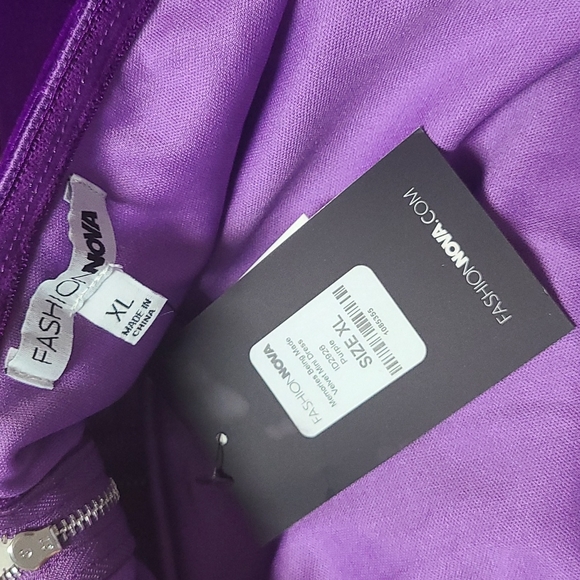 💥SALE💥New Velvet Purple Mini Dress XL - Picture 7 of 14